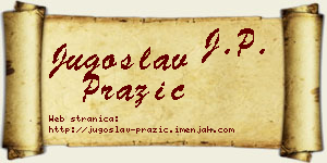 Jugoslav Pražić vizit kartica